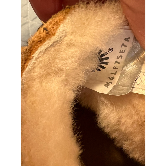 UGG Kasen Ankle Boots Womens 6.5 Tan Suede Leather Shearling Lined 3" Block Heel - Picture 10 of 10